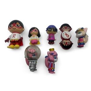 Lot of 6 Ryan's World Figures Assorted Sizes and Fidget Spinner Toys Alpha Lexa